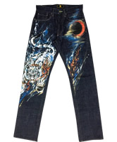 手描きジーンズ「白虎」