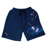 デニムスウェットショーツ「櫻金魚」