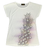 Tシャツワンピース「孔雀」