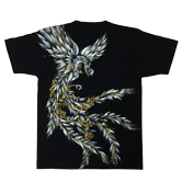 和柄半袖Tシャツ「白金鳳凰」