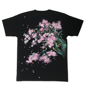 和柄半袖Tシャツ「櫻吹雪」