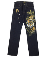 手描き和柄ジーンズ「前田慶次」