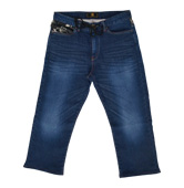 ニットデニム クロップドパンツ