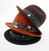 ウール中折れハット「菫」