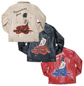 手描きレザージャケット「恋櫻」