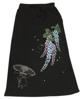 マキシスカート「藤と唐傘兎」