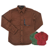 手染めニットデニムシャツ