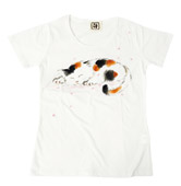 レディース半袖Tシャツ「眠り猫」