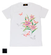 半袖Tシャツ「百合に蝶」