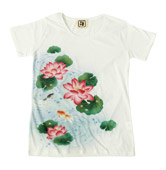 レディース半袖Tシャツ「蓮金魚」