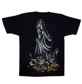 和柄半袖Tシャツ「蓮観音」