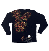 長袖和柄Tシャツ「火消し親父」