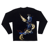 長袖和柄Tシャツ「流れ恋櫻」