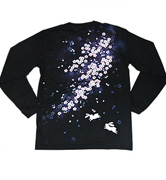 長袖Tシャツ「夜桜兎」