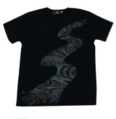 手染めTシャツ「行雲流水」