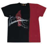 ぼかし染Tシャツ「鴉」