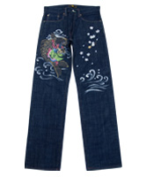 和柄ジーンズ「鬼若丸」