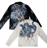 レザージャケット「稲妻龍」