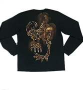 長袖Tシャツ「墨髑髏」