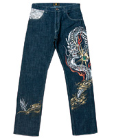 手描き龍鱗デニム「龍神」