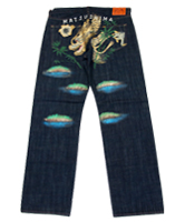和柄ジーンズ「独眼龍松島」