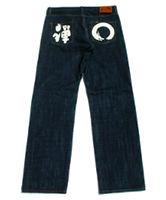 和柄ロゴジーンズ「白龍」