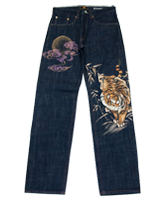 和柄ジーンズ「月虎」