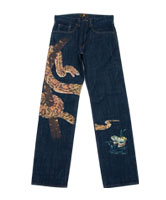 和柄ジーンズ「闘蛙」