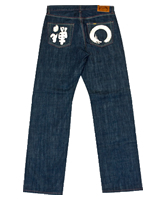 和柄ロゴジーンズ「銀龍」