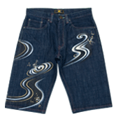 和柄ハーフパンツ「流水」