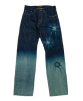 絞抜染ジーンズ「浮遊」