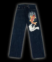 蒔絵ジーンズ「赤鯉」