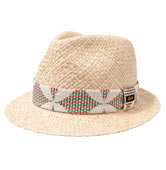 天然草中折れハット「七宝」