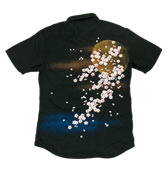 手染めシャツ「月見櫻」