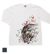 五分袖Tシャツ「花札･猪鹿蝶」